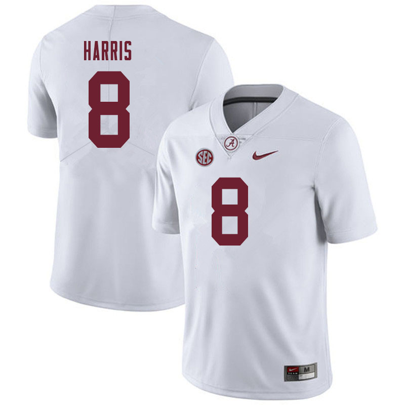 Men #8 Christian Harris Alabama Crimson Tide College Football Jerseys Sale-White
